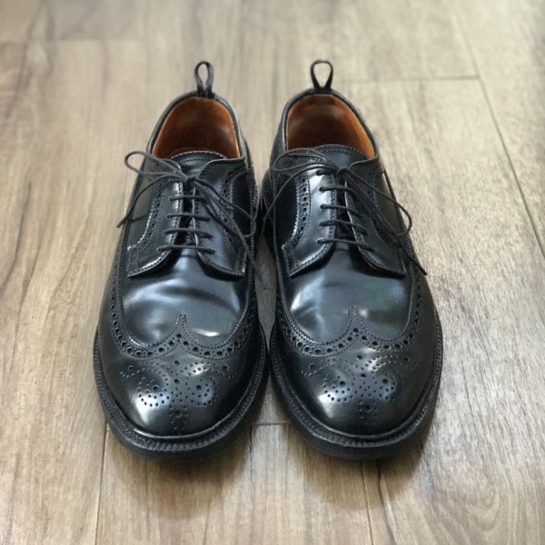 Alden collection|23275（ロングウイングチップ／ブラックコードバン 