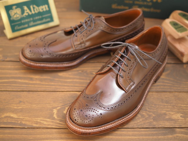 Alden collection|97504（ロングウイングチップ／ラベロコードバン 