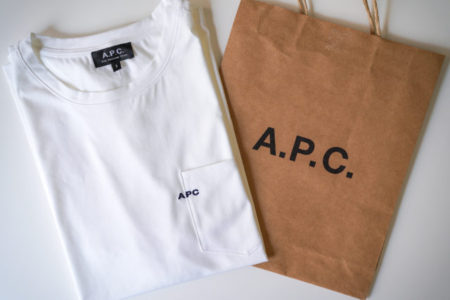 やっと買えた！A.P.C.(アーペーセー)ロゴ入りポケットTシャツ 前略、物欲が止まりません。